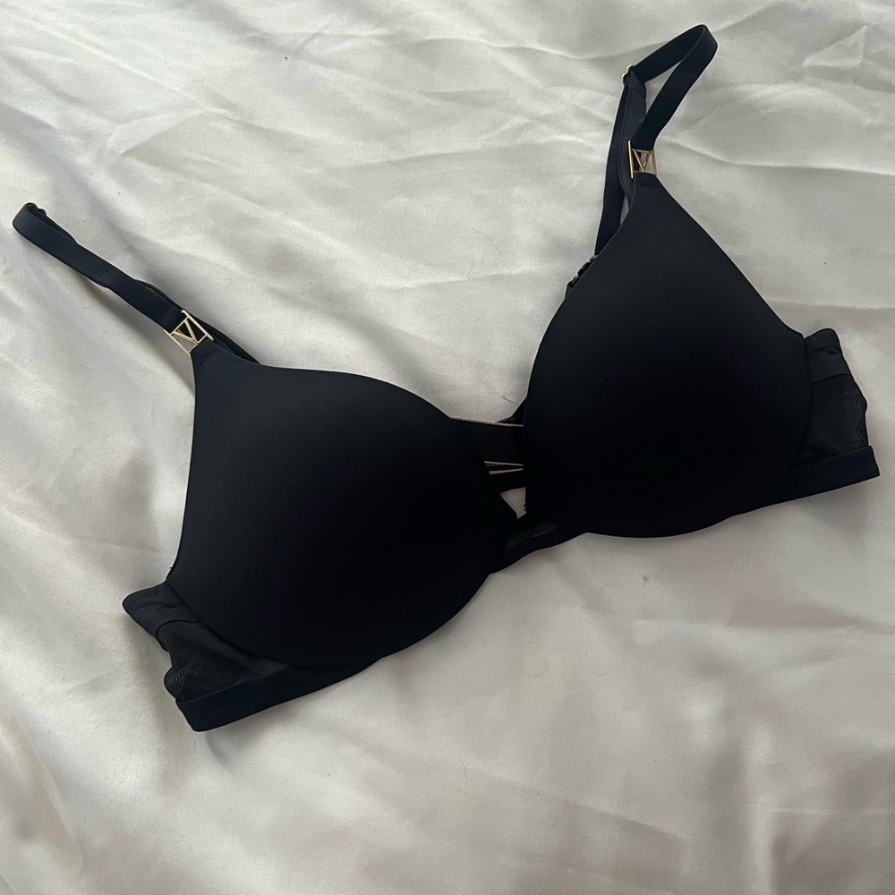 Victoria's Secret Black Bra Gold Hardware